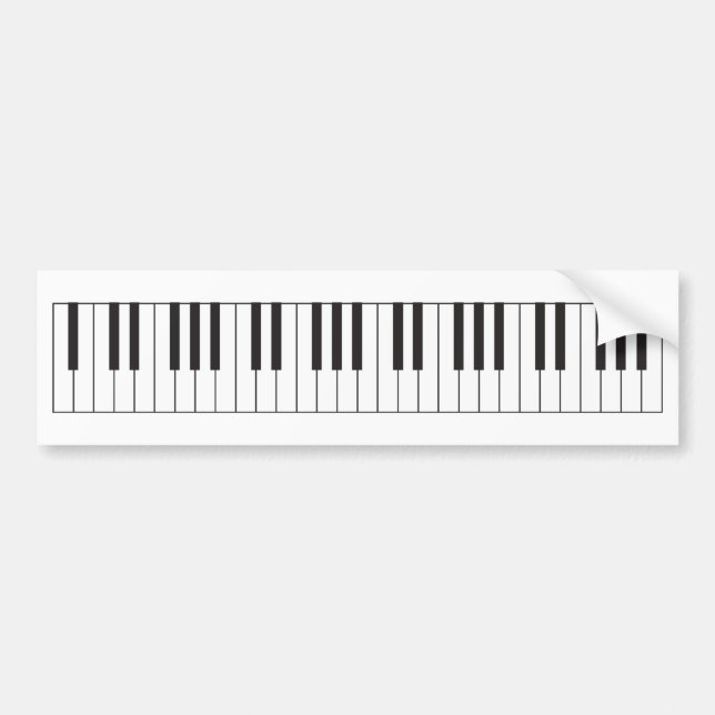 Piano Nycklar Bildekal (Framsidan)