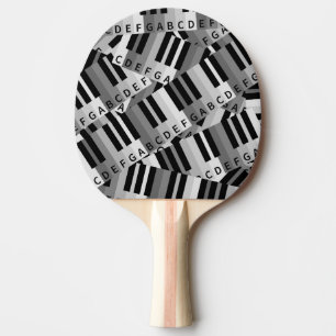 Piano Nycklar Black och White mönster Pingisracket