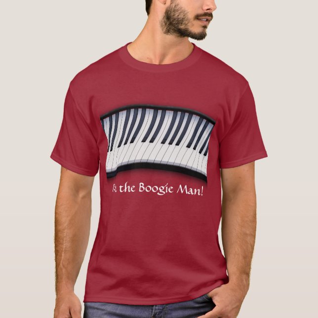 PIANO NYCKLAR Boogie Man Roligt Music Älskare T-Sh T-shirt (Framsida)