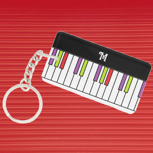 Piano Nycklar Colorful Music Bright Anpassningsbar Nyckelring