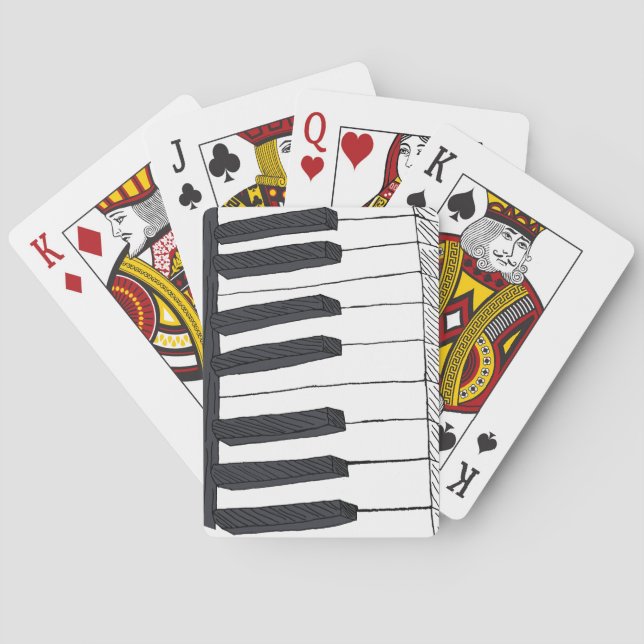 Piano Nycklar Deck of Cards Casinokort (Baksidan)