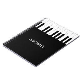 PIANO NYCKLAR DESIGN NAMN MUSIC ÄLSKARE ANTECKNINGSBOK