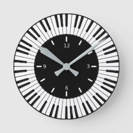 Piano Nycklar Design Round Clock Rund Klocka
