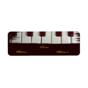Piano Nycklar-etikett Returadress Etikett