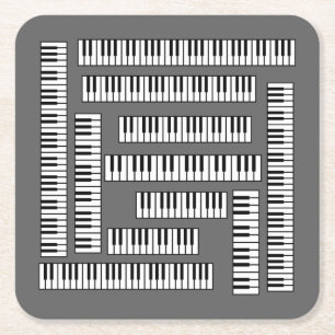 Piano Nycklar EV Underlägg Papper Kvadrat