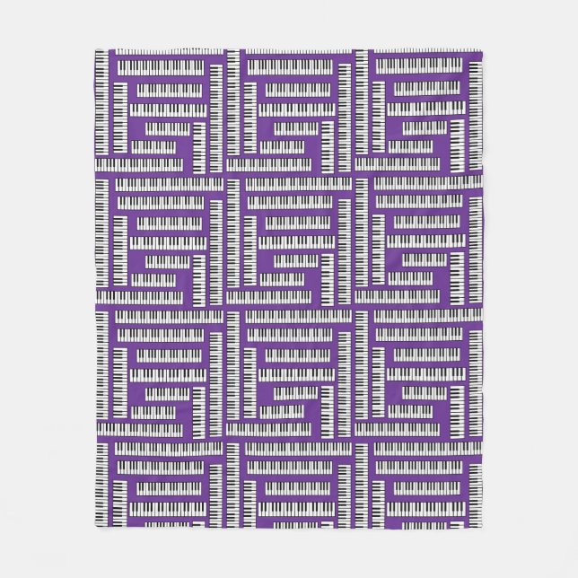 Piano Nycklar Fleecefilt (Framsidan)