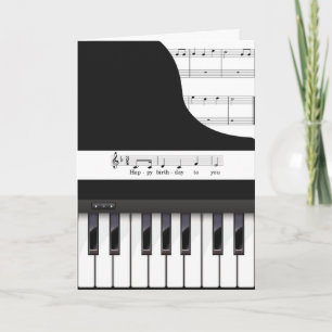 Piano nycklar födelsedagskalenderkort kort