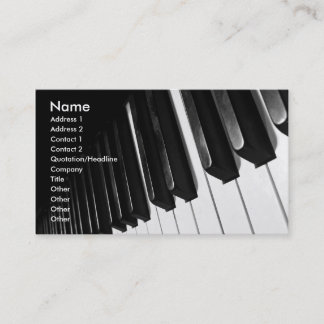 Piano Nycklar för pianospelaren Visitkort