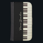 Piano Nycklar Galaxy S4 Plånbok<br><div class="desc">Piano Nycklar designad av PreciousTees®. Lägg till ditt namn för att anpassa det. Du kan också helt enkelt trycka på knappen "Redigera design" för att lägga till ytterligare text,  bild,  bakgrund färg osv.</div>