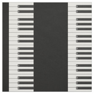 Piano Nycklar i Small på Black Tyg