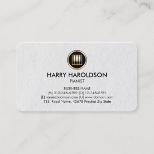 Piano Nycklar Icon Pianist Premium BusinessCard Visitkort