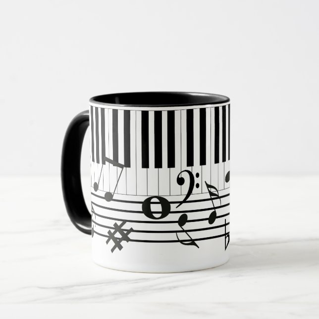 Piano Nycklar-instrument Mugg (Framsida vänster)