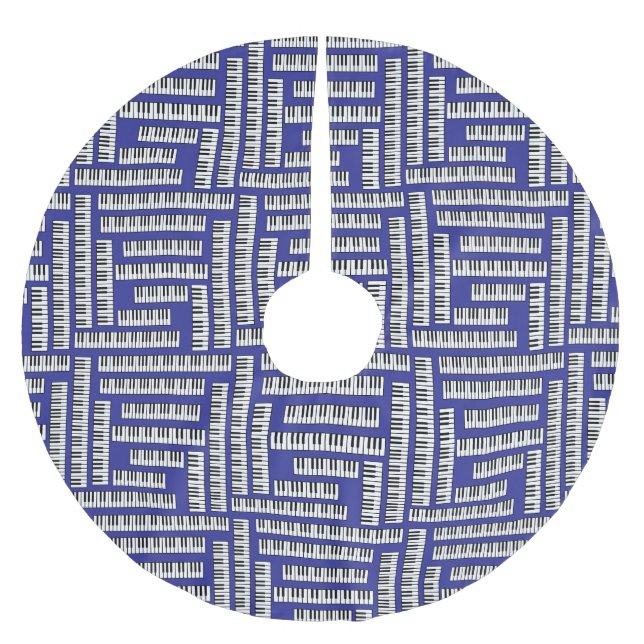 Piano Nycklar Julgransmatta Borstad Polyester (Framsidan)