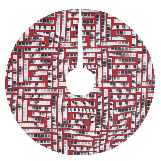 Piano Nycklar Julgransmatta Borstad Polyester (Framsidan)