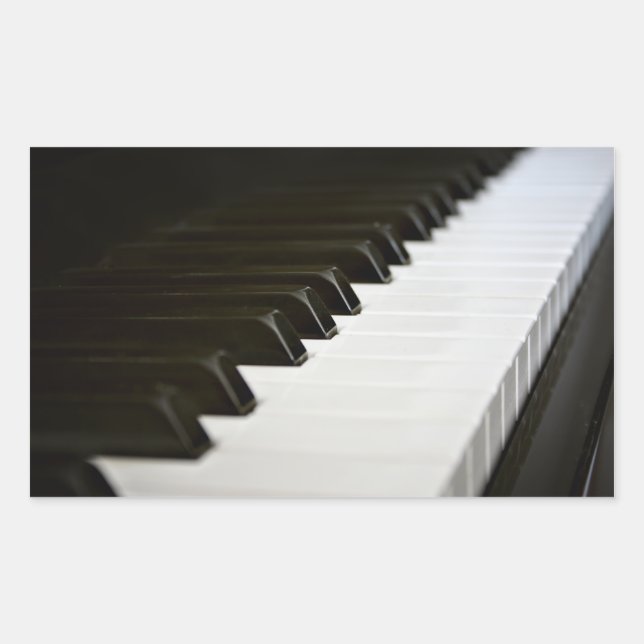Piano Nycklar-klistermärken (rektangel) Rektangulärt Klistermärke (Framsida)