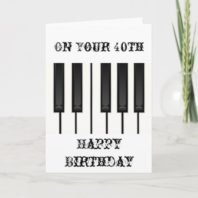 Piano Nycklar Kort (Framsida)