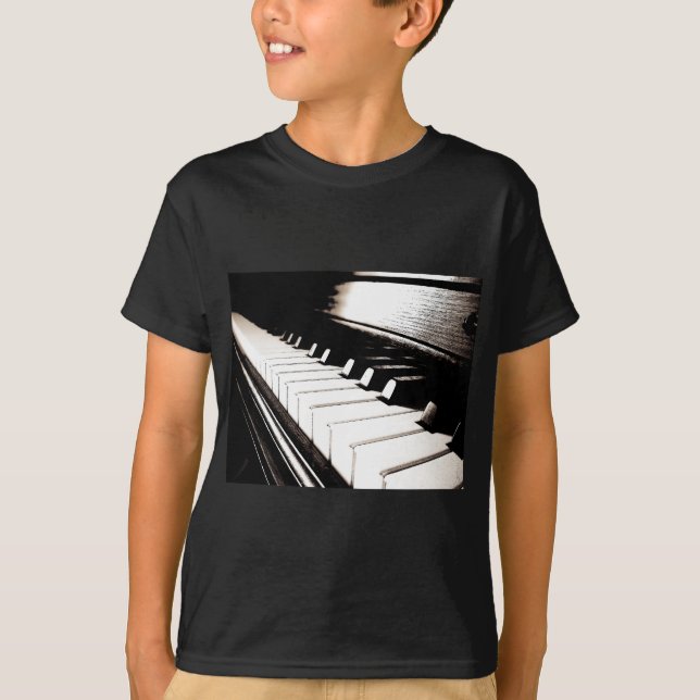 Piano Nycklar Macro T Shirt (Framsida)