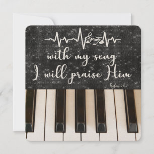 Piano Nycklar med Psalms Bible Verse-citat