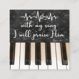 Piano Nycklar med Psalms Bible Verse-citat Tilläggskort