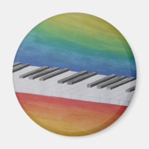 Piano Nycklar med Rainbow Färg Magnet