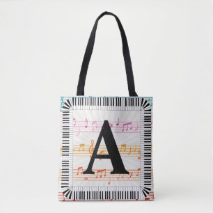 Piano Nycklar Monogram Pianist Piano Player Tygkasse