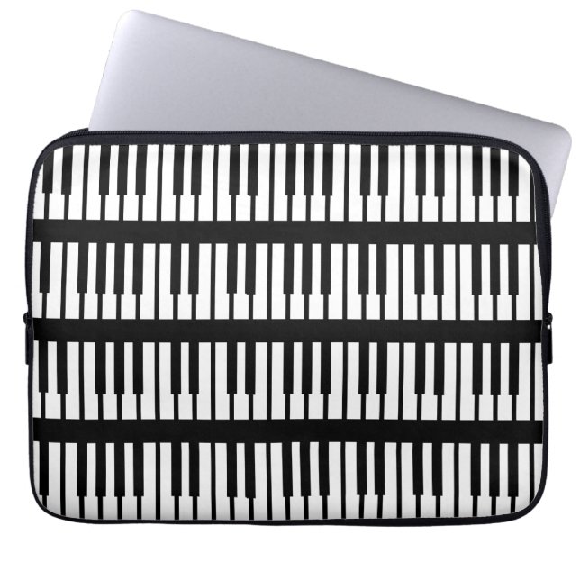 Piano Nycklar Mönster Laptop Sleeve (Framsidan)