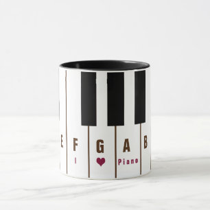 Piano nycklar Mugg