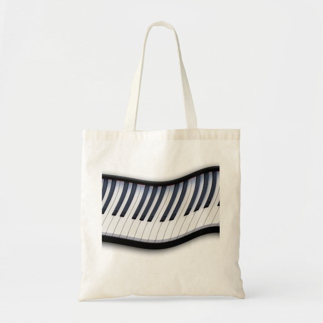 PIANO NYCKLAR Music Älskare Carry Tote Bag Tygkasse (Framsidan)