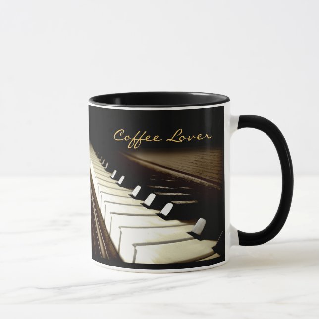 PIANO NYCKLAR Music-Älskare Drinking Mugg (Höger)