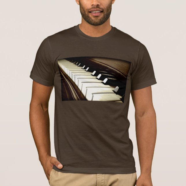 PIANO NYCKLAR Music Älskare T-Shirt (Framsida)