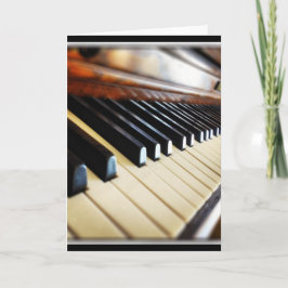 Piano Nycklar Music ger ett tomt gratulationskort Kort
