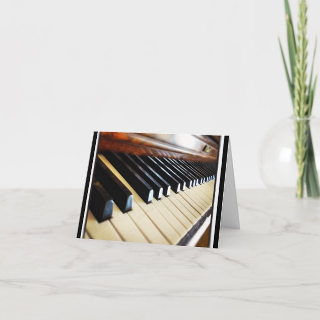 Piano Nycklar Music Gifts Notecards Kort (Framsida)