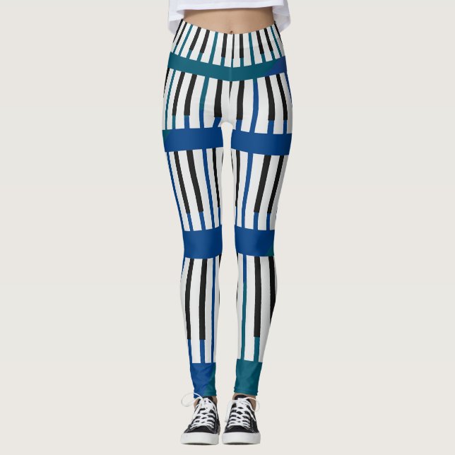 Piano Nycklar Music Leggings (Framsida)