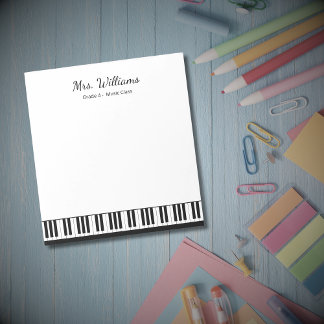 Piano Nycklar Music Teacher Tangentbord Personlig Anteckningsblock