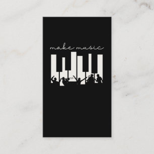 Piano Nycklar Musician Band Orchestra Music Teache Visitkort