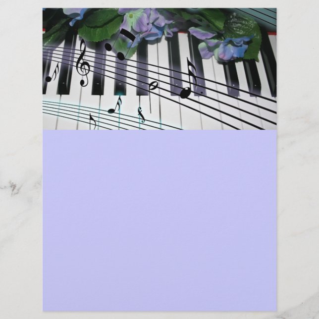 Piano Nycklar och Flowers (Framsida)