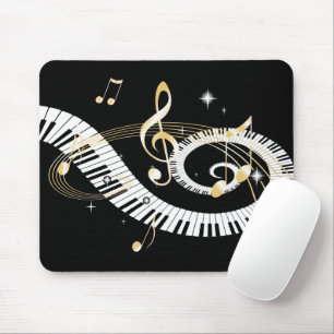 Piano Nycklar och Golden Musik noter Musmatta