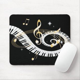 Piano Nycklar och Golden Musik noter Musmatta
