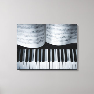 Piano Nycklar och Music Bok Canvastryck