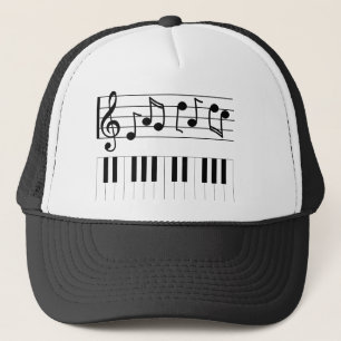 Piano Nycklar och Musik noter Keps