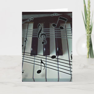 Piano Nycklar och Musik noter Kort