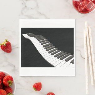 Piano Nycklar Papper Napkins Pappersservett