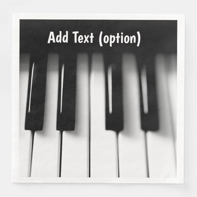 Piano Nycklar Papper Napkins Pappersservett (Framsida)