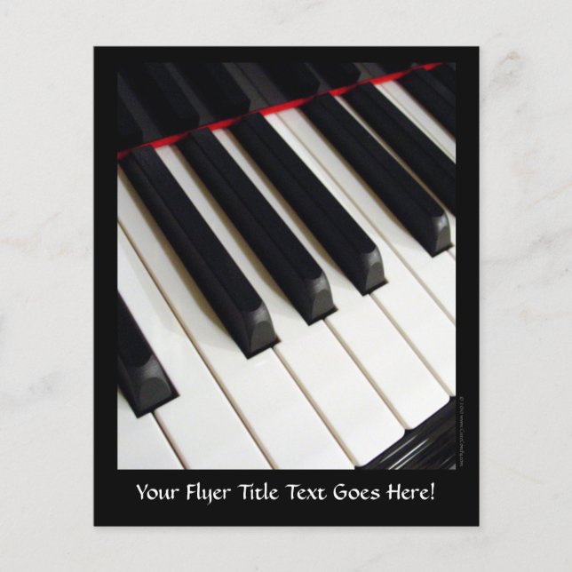 Piano Nycklar Photograph Flygblad (Framsidan)