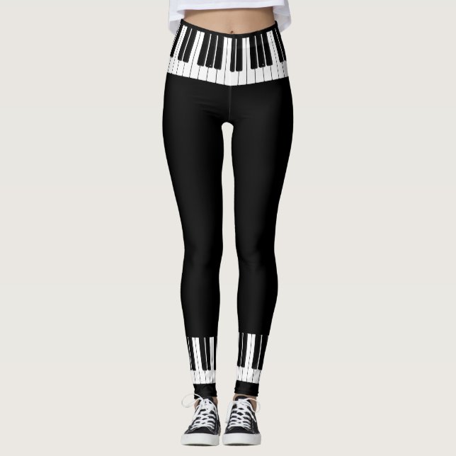 Piano Nycklar Pianist Leggings (Framsida)