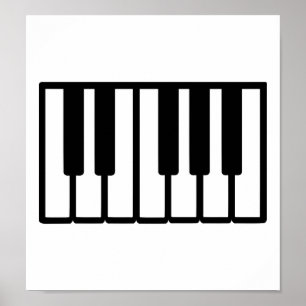 Piano nycklar poster