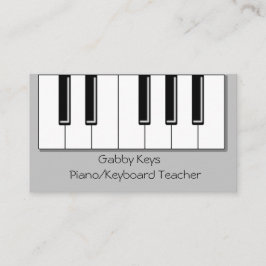 Piano Nycklar Print Coola Piano Tangentbord Teache Visitkort