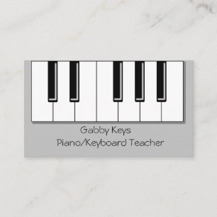 Piano Nycklar Print Coola Piano Tangentbord Teache Visitkort
