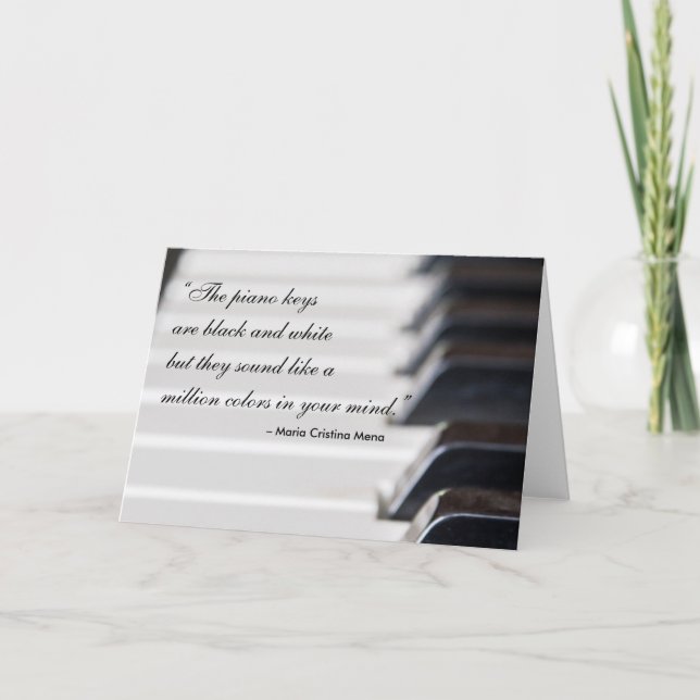 Piano Nycklar Quote Kort (Framsida)
