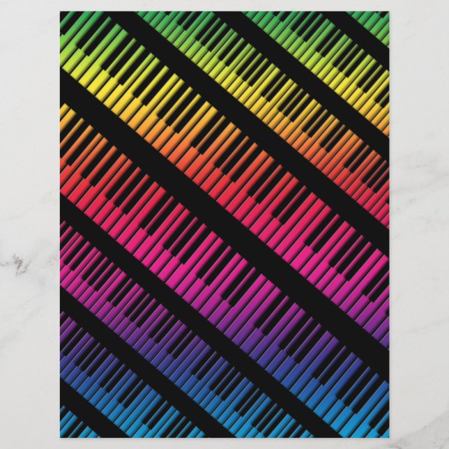 Piano Nycklar Rainbow of Färg (Framsida)